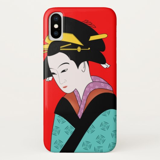 Niedlich Geisha japanische Kunst Case-Mate iPhone Hülle (Rückseite)