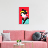 Niedlich Geisha japanische Kunst Leinwanddruck (Insitu (Wohnzimmer))