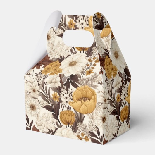 Niedlich gekachelte Boho-Blume Geschenkschachtel (Rückseite)