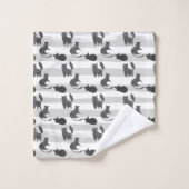 niedlich gekachelte Katzenliebhaber Badetuch Set (Waschlappen)