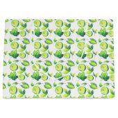 niedlich gekachelte Limone Früchte Große Geschenktüte (Vorderseite)