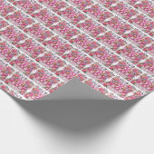 Niedlich gekachelte Mädchendusche Geschenkpapier (Ecke)