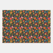 Niedlich gekachelte mexikanische Fiesta-Blume Geschenkpapier Set (Vorderseite 3)