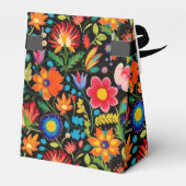 Niedlich gekachelte mexikanische Fiesta-Blume Geschenkschachtel (Rückseite)