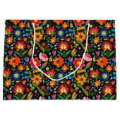 Niedlich gekachelte mexikanische Fiesta-Blume Große Geschenktüte (Vorderseite)