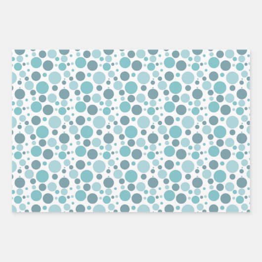 Niedlich gekachelte Polka dot Party Wrapping Paper Geschenkpapier Set (Vorderseite 3)