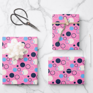 Niedlich gekachelte Polka dot Party Wrapping Paper Geschenkpapier Set