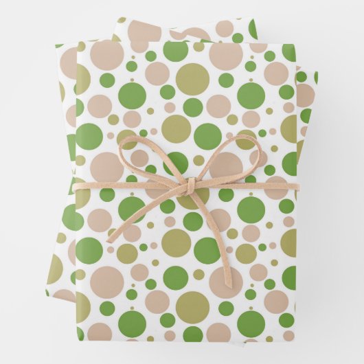 Niedlich gekachelte Polka dot Party Wrapping Paper Geschenkpapier Set (Beispiel)