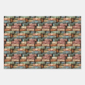 niedlich gekachelte Reisekoffer Geschenkpapier Set (Vorderseite)