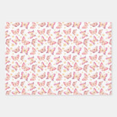niedlich gekachelte Schmetterlingsmuster Wrapping Geschenkpapier Set (Vorderseite)
