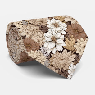 Niedlich gekachelte Vintage bohartige Blume, gekac Krawatte