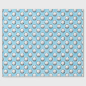 niedlich gekachelter Golfball Geschenkpapier (Flach)