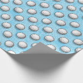 niedlich gekachelter Golfball Geschenkpapier (Ecke)