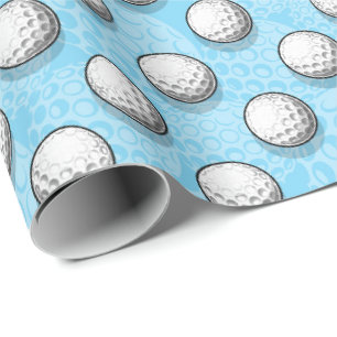 niedlich gekachelter Golfball Geschenkpapier