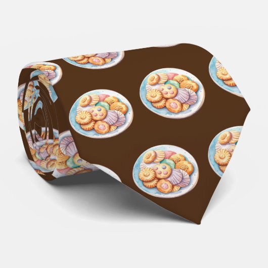 Niedlich gekacheltes Backmuster Krawatte (Gerollt)