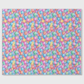 Niedlich gekacheltes Ballonmuster Party Geschenkpapier (Flach)