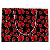 niedlich gekacheltes Bugmuster Große Geschenktüte (Rückseite)