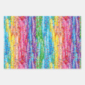 Niedlich gekacheltes farbiges Sprinkler-Party Geschenkpapier Set (Vorderseite 2)