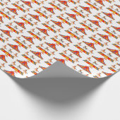 niedlich gekacheltes Karussell-Party Geschenkpapier (Ecke)