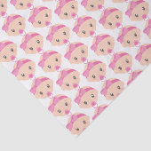 niedlich gekacheltes Mädchen  Seidenpapier (Ausschnitt)