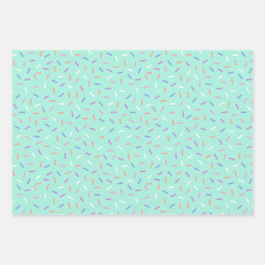 niedlich gekacheltes Party Geschenkpapier Set (Vorderseite 3)