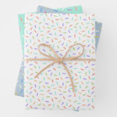 niedlich gekacheltes Party Geschenkpapier Set (Beispiel)