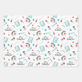 Niedlich gekacheltes Party Geschenkpapier Set (Vorderseite)