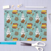 niedlich gekacheltes Piratenschiff-Party Seidenpapier (Handwerk)