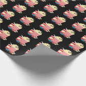 niedlich gekacheltes Popcorn-Muster Geschenkpapier (Ecke)