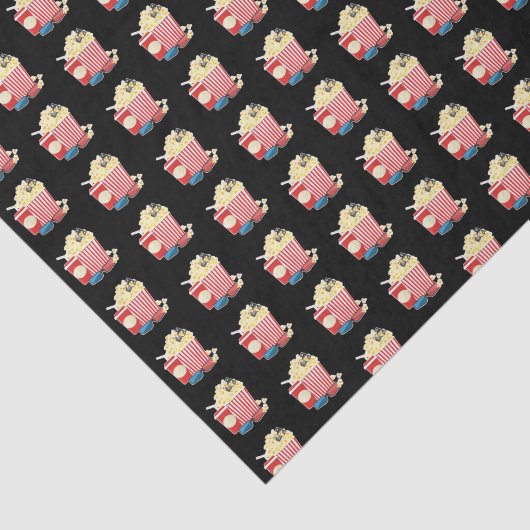 niedlich gekacheltes Popcorn-Muster  Seidenpapier (Ausschnitt)