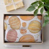 Niedlich gekacheltes saisonales Kürbis-Party Seidenpapier (Geschenk)