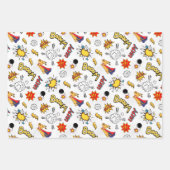 niedlich gekacheltes Superheld-Party Geschenkpapier Set (Vorderseite 3)