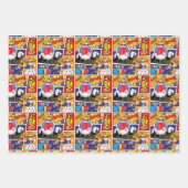 niedlich gekacheltes Superheldenmuster Geschenkpapier Set (Vorderseite 2)