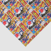 niedlich gekacheltes Superheldenmuster Seidenpapier (Ausschnitt)