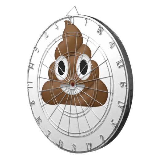 Niedlich Gekackt Emoji Dartscheibe (Vorderseite rechts)