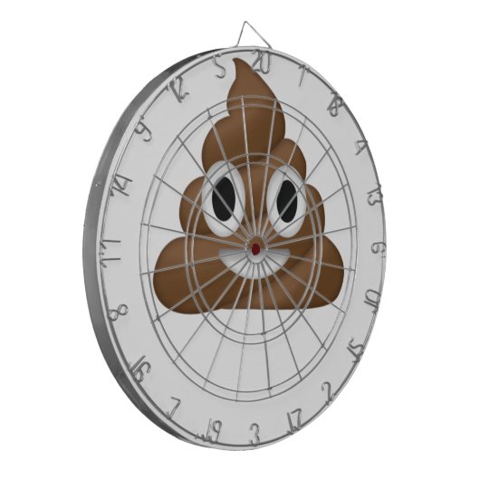 Niedlich Gekackt Emoji Dartscheibe (Vorderseite Links)