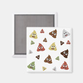 Niedlich Gekackt emoji-lustige Geschenkideen Magnet (Vorderseite/Rückseite)