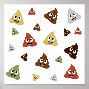 Niedlich Gekackt emoji-lustige Geschenkideen Poster