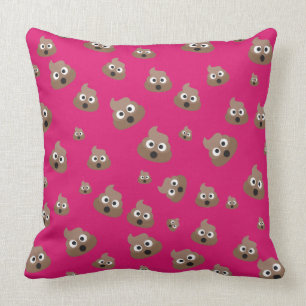 Niedlich Gekackt Emoji-Muster Kissen
