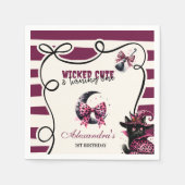 Niedlich geknackt und ein Girl-Halloween 1. Geburt Serviette (Vorderseite)