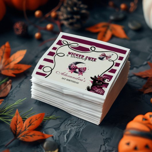 Niedlich geknackt und ein Girl-Halloween 1. Geburt Serviette