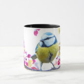 Niedlich Gelb & Blauer Vogel - Natur Tasse (Zentrum)
