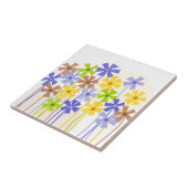 Niedlich-gelb-braune, einfache Blume zeichnend Fliese (Seite)