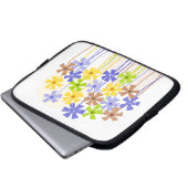 Niedlich-gelb-braune, einfache Blume zeichnend Laptopschutzhülle (Vorne Knopf)