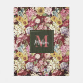 Niedlich-gelb-elegant mit Monogramm Fleecedecke (Vorderseite)