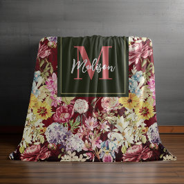 Niedlich-gelb-elegant mit Monogramm Fleecedecke