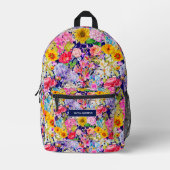 Niedlich-gelb-elegantes Muster Bedruckter Rucksack (Vorderseite)