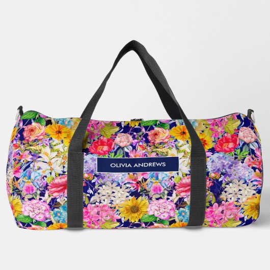 Niedlich-gelb-elegantes Muster Duffle Bag (Vorderseite)