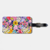 Niedlich-gelb-elegantes Muster Gepäckanhänger (Rückseite horizontal)