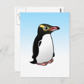 Niedlich-Gelb-mit Augen Pinguin Postkarte (Vorne/Hinten)